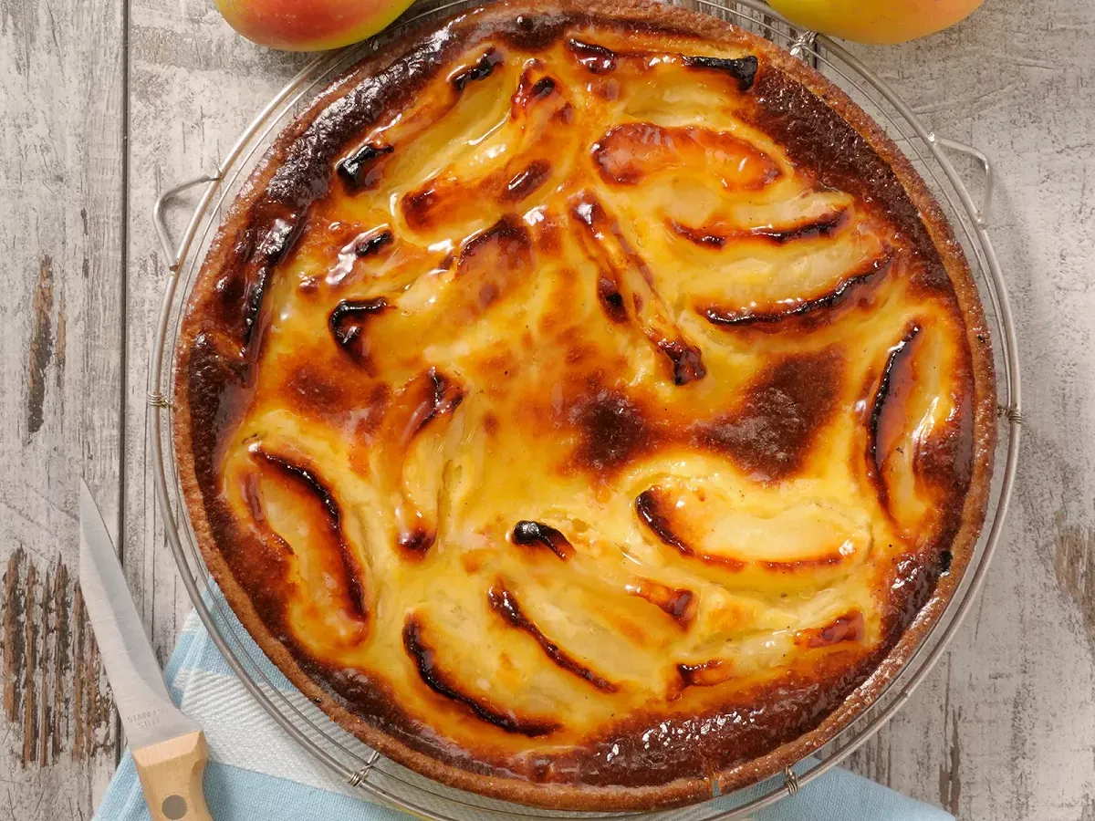 Tarta gruesa de manzana